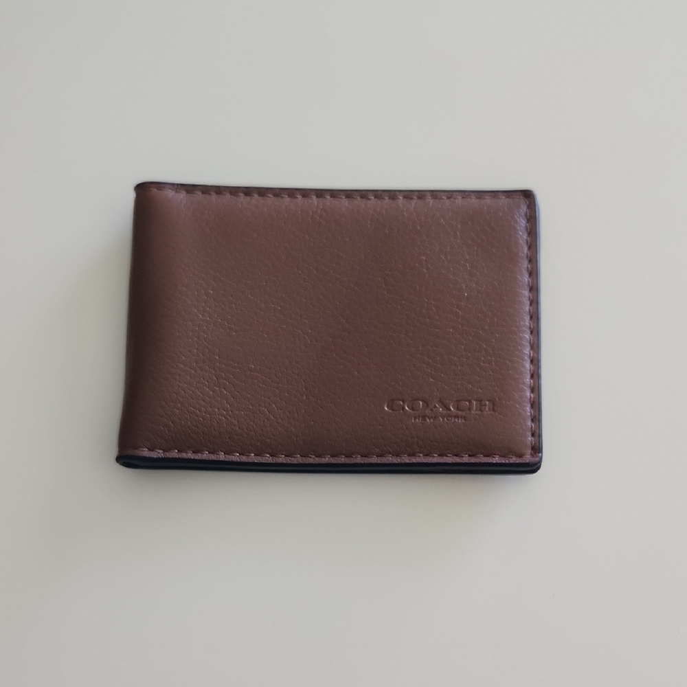Coach Brown Leather Card Holder
